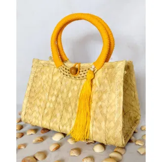 Moda Praia Bolsa Feminina Palha - Vermelho