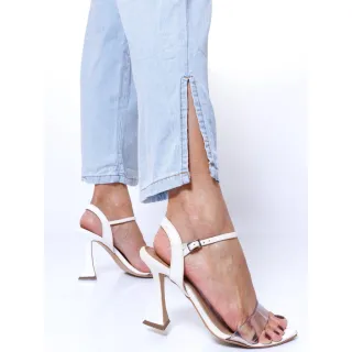 Levanta Bumbum Calça Jeans Feminina Azul Clara Cintura Alta Tecido Leve - 38