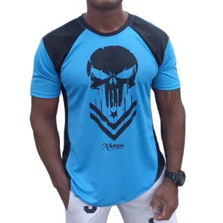 Camiseta Manga Curta Esportiva - Academia, Lazer, Corrida de Rua, Musculação - Branco