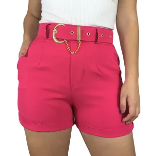 Alfaiataria Curta com Cinto de Fivela Dourada - Verde Bandeira