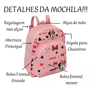 Mochila Escolar Infantil Menina Menino Minnie Homem Aranha Hulk Batman - Creche e Passeio - Super Homem