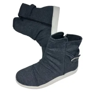 Botinha feminina casual em moletom - Ref 348 - MESCLA