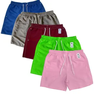 Kit Mauricinho Plus Size Adulto: 3 Bermudas Tactel Liso - Escolher As Cores Pelo Chat