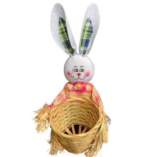 Coelho com Cesta de Páscoa - Enfeite Decorativo - Único