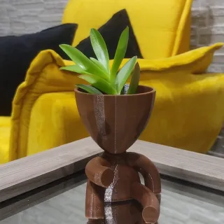 Vasinhos Decorativos para Suculentas - Kit 3 Unidades (Robert Plant) - Preto