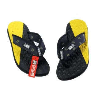 Lançamento Cyclone Masculino: Sandália Reggae Antiderrapante Confortável - Cyclone AMARELO/PRETO