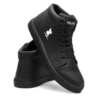 Confortável Tênis Masculino Polo Plus Cano Alto - Kit 2 Pares - 05 Azul + 05 Marrom