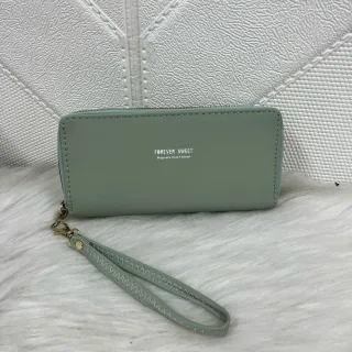 Deluxe Forever Coleção - Carteira Feminina com 2 Zíper - caqui B05