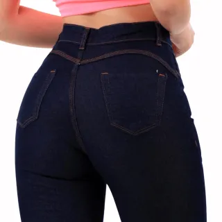 Calça Jeans Feminina Lycra Levanta Bumbum Cintura Alta Skinny - 38