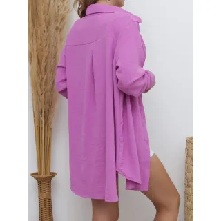 Cropped + Camisa Kit 2 Peças - Modelo Feminino em Tecido Duna363 - Lilás