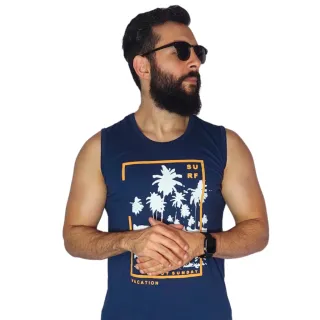 Verão Surf Camiseta Regata Estampada Masculina - Escolha através do chat