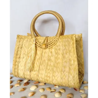 Moda Praia Bolsa Feminina Palha - Vermelho