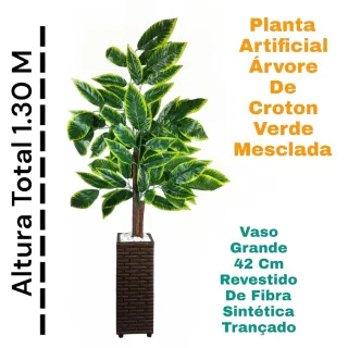 Vaso Enfetes Permanente Grande - Planta Artificial Decorativa - Único