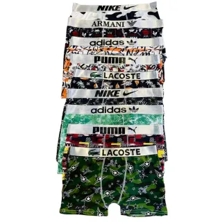 KIT 5 Cuecas Boxer Multimarcas - Grife Elástica, Confortável e Durável - M