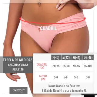 Conjunto 3 Calcinhas Dezzo Conforto Premium em Microfibra com Pala Dupla - P