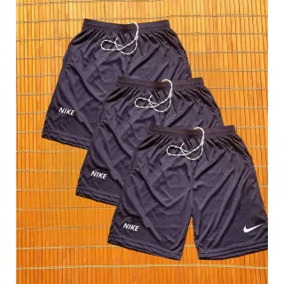 Kit Esporte Masculino 3 Shorts Calção Dry Fit - Preto-preto-preto