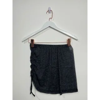 Saia Moda Blogueira Transparente Drapeada Curta Ajustável - Pink