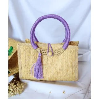 Moda Praia Bolsa Feminina Palha - Vermelho