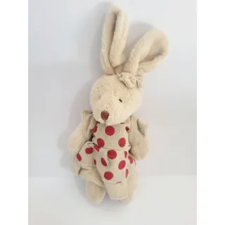 Pelúcia Coelha de Páscoa 17,5cm - Promoção Imperdível! - Verde poa branco