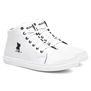 Promoção Tênis Masculino Polo Plus Cano Médio Alto - Compre Já - White 05
