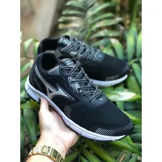 Treino Mizzuno Jet Masculino: Tênis para Treinar - CINZA/ROSA