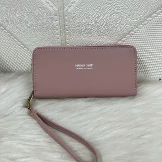 Deluxe Forever Coleção - Carteira Feminina com 2 Zíper - caqui B05