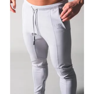 Calças Masculinas Fitness, Casuais de Outono e Inverno com Zíper, Slim Ligação e Proteção para os Pés - Preto