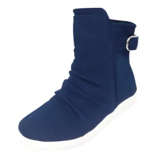 Botinha feminina casual em moletom - Ref 348 - MESCLA