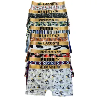 KIT 5 Cuecas Boxer Multimarcas - Grife Elástica, Confortável e Durável - M