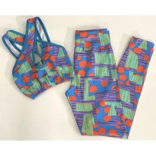 Conjunto de treino suplex feminino transpassado, calça legging e top cropped - Preto