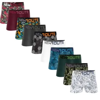 Kit Boxer Lisa e Estampada Microfibra C - 10 cuecas - GG