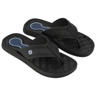 Confortável Chinelo Masculino Cartago Egeu ll com Massageador - Cinza/Preto