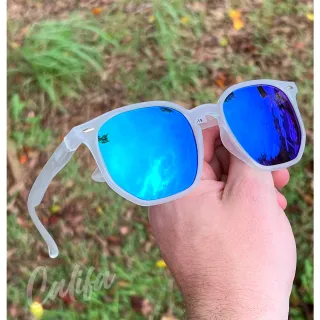 Ipanema Óculos de Sol Quadrado Moda 2023 Unissex uv400 - Laranja c/ Azul Espelhado