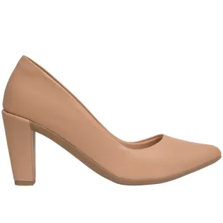 Scarpin Clássico Moderno Atualizado Salto Alto Bico Fino Metalizado-Munita - Off White
