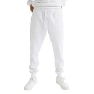 Premium Felpado Masculino e Feminino Branco Calça Moletom - Branco