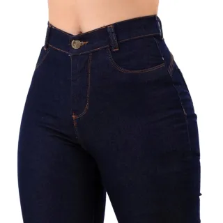 Calça Jeans Feminina Lycra Levanta Bumbum Cintura Alta Skinny - 38