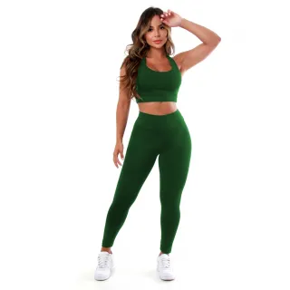Roupas Femininas Fitness Conjunto Calça Legging E Top Para Academia A01 - A01 - XG - 46