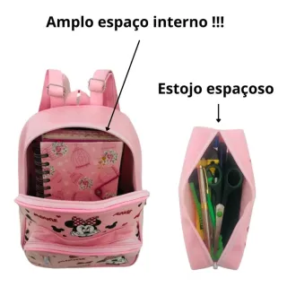 Mochila Escolar Infantil Menina Menino Minnie Homem Aranha Hulk Batman - Creche e Passeio - Super Homem