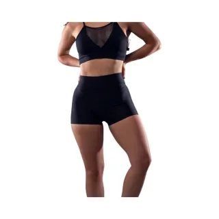 Cós Alto Short Feminino de Poliamida para Academia com Compressão - Vinho