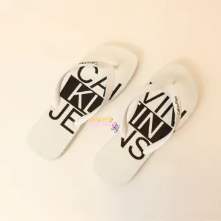 Frete Grátis - Chinelo Masculino Premium Estampado Moda Praia Diversas Estampas - CK Branco