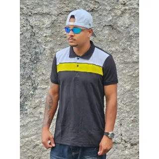 Polo Camiseta Gola, Camiseta - Preta