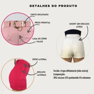 Alfaiataria Curta com Cinto de Fivela Dourada - Verde Bandeira