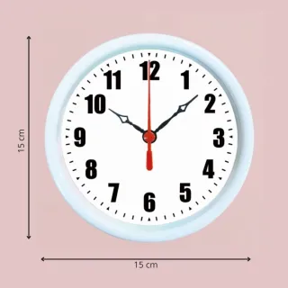 Relógio Redondo de Parede ou Mesa 15cm - NÚMEROS - 401-01