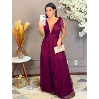 Vestido Carmem para Festa de Casamento e Formaturas - sem brilho - Serenity