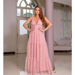 Vestido Carmem para Festa de Casamento e Formaturas - sem brilho - Serenity