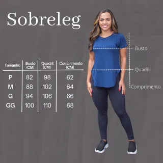 Blogueira Fitness T-shirt Blusa Feminina Mullet Sobre Legging Viscolycra - Verde Militar