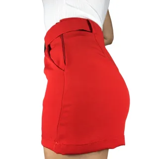 Alfaiataria Curta com Cinto de Fivela Dourada - Verde Bandeira