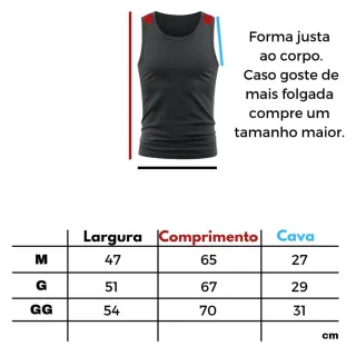 Refletiva Regata Masculina Dry Fit - Preto