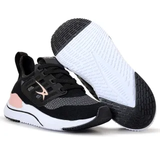 Promoção Tênis Feminino Esportivo Corrida Academia Caminhada - Preto Pink