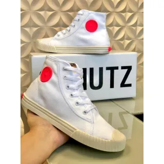 Cano Médio Tênis - Compre Online na Raryel - Branco Emborrachado Amarelo